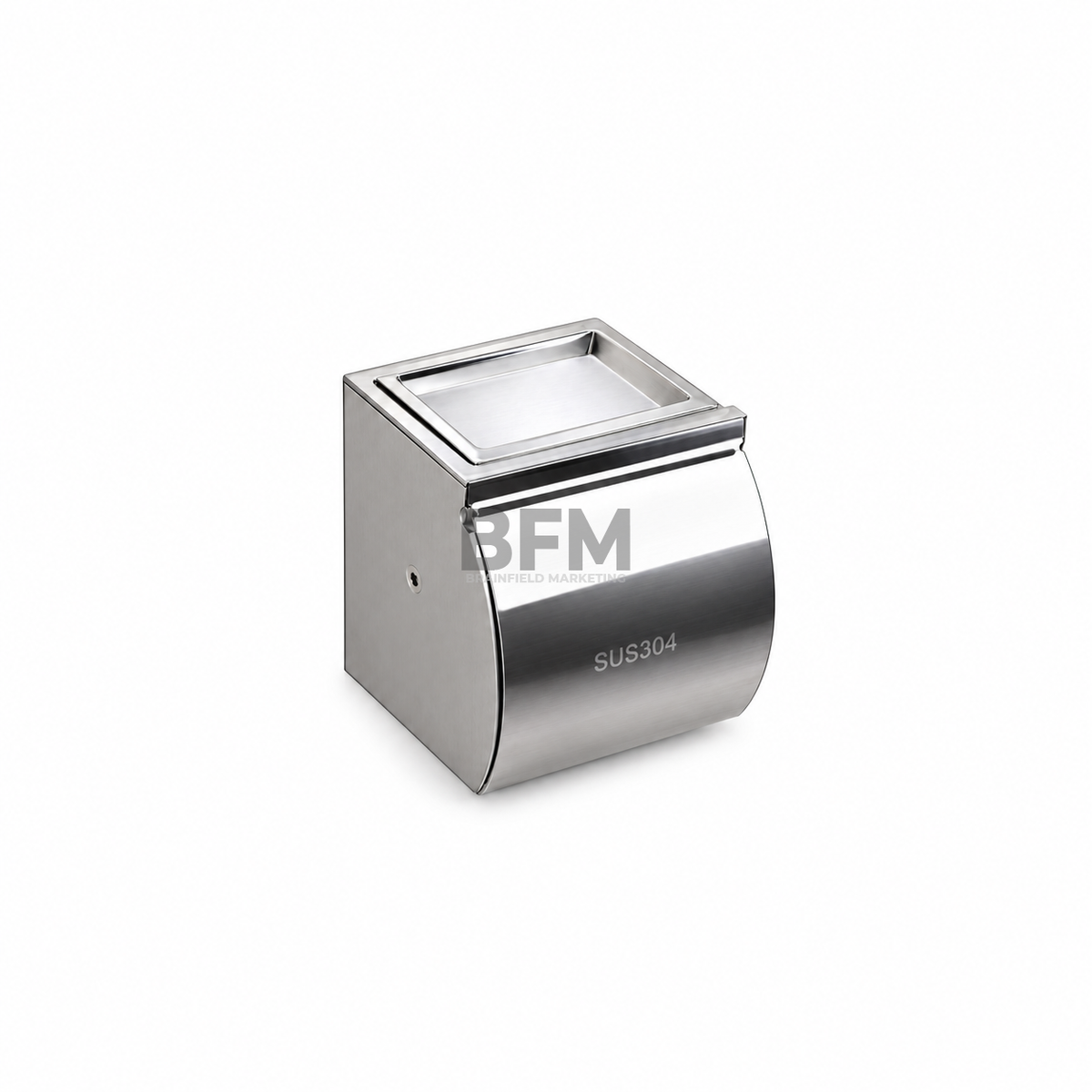 Stainless Steel Wall-Mounted Toilet Paper Holder with Cover