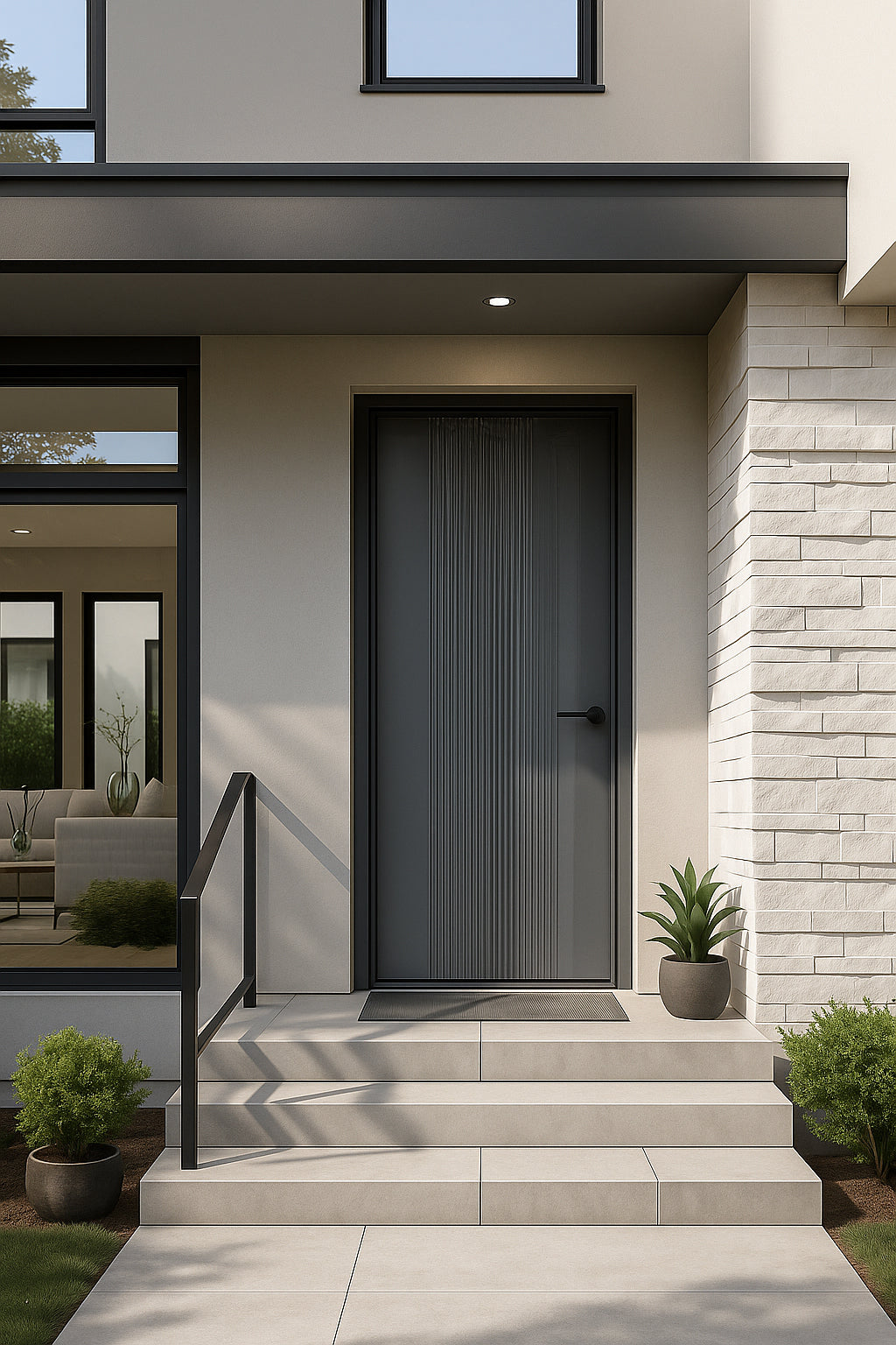 Zinc Alloy Modern Entrance Door Series