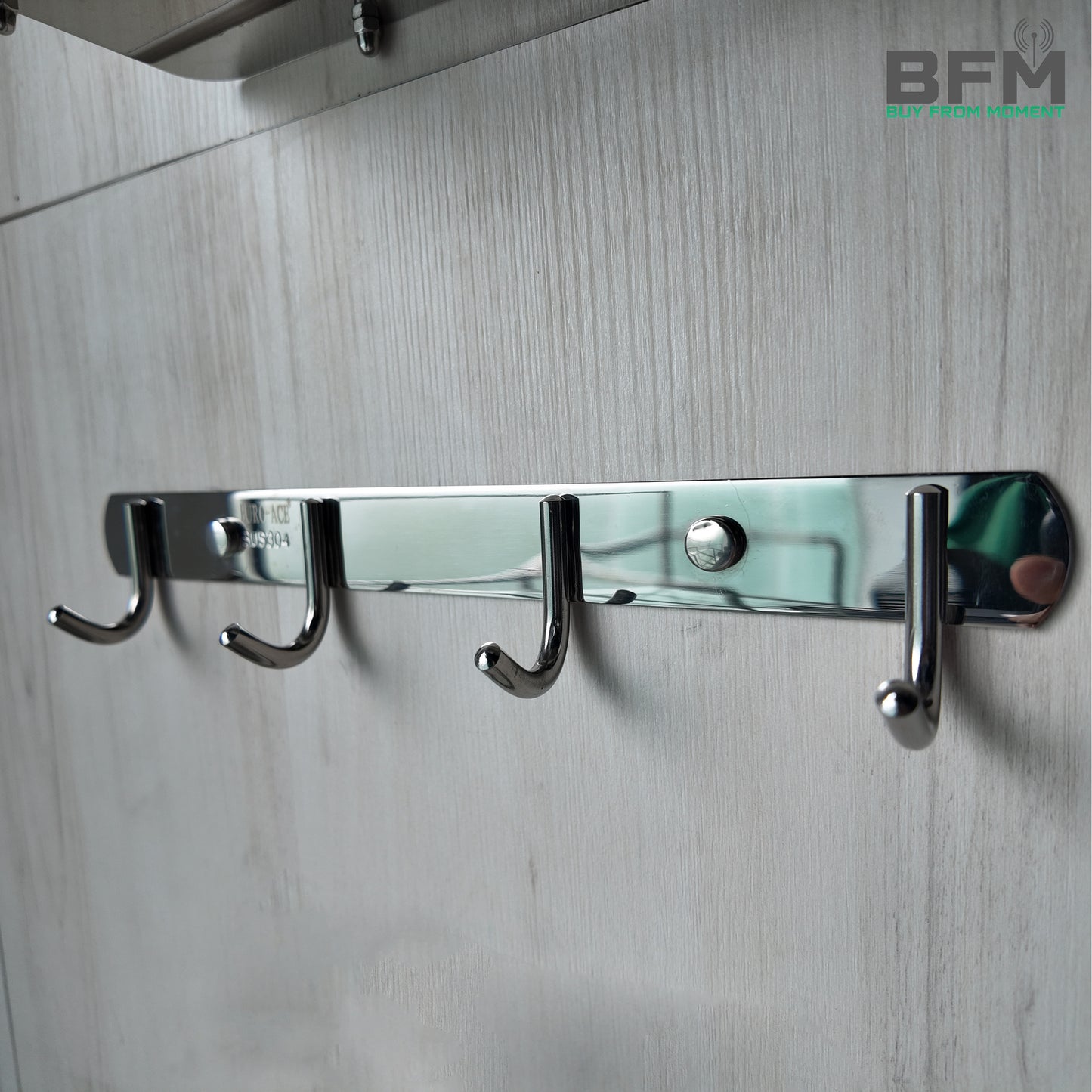 Stainless Steel Wall-Mounted Towel and Clothes Hook Rack