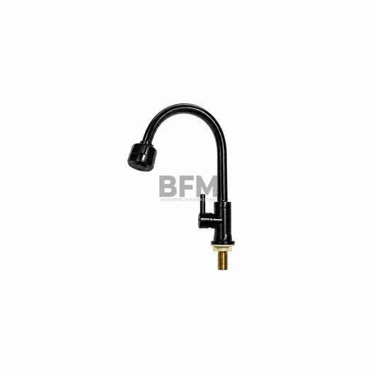 Stainless Steel Single Lever Kitchen Sink Faucet with Gooseneck Spout