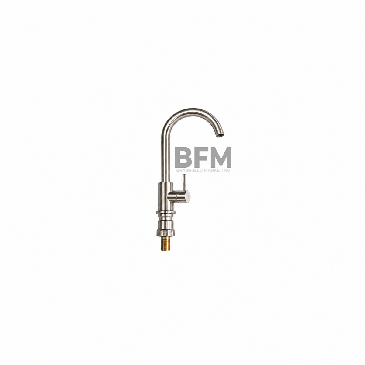 Stainless Steel Single Lever Kitchen Sink Faucet with Gooseneck Spout