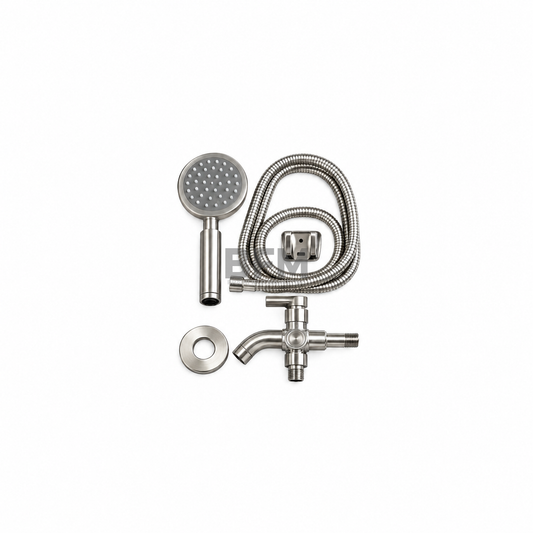 Stainless Steel Bathroom Shower Set with Handheld Shower and Wall Mount