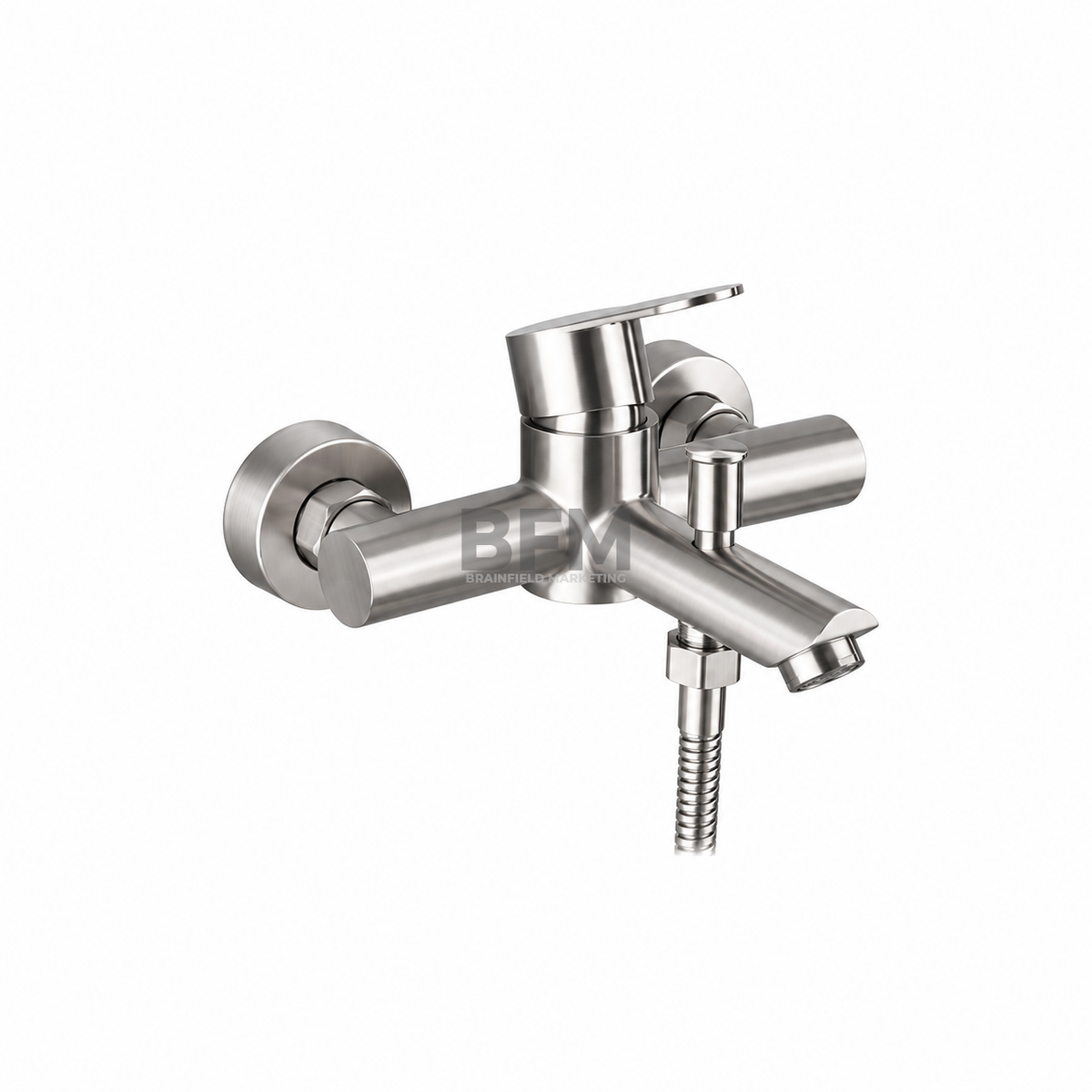Stainless Steel Bathroom Shower Set with Handheld Shower and Wall Mount