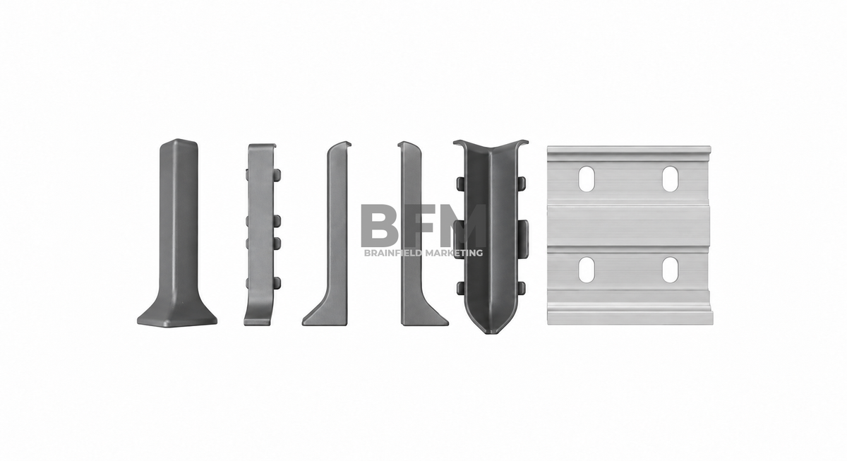 6cm Aluminum Baseboard Accessories – Graphite Gray