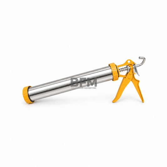 Enclosed Barrel Sealant Gun – Yellow & Silver