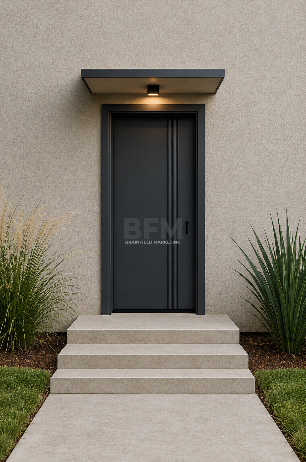 Zinc Alloy Modern Entrance Door Series