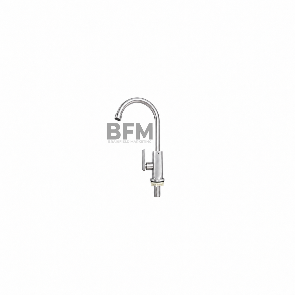 Stainless Steel Single Lever Kitchen Sink Faucet with Gooseneck Spout