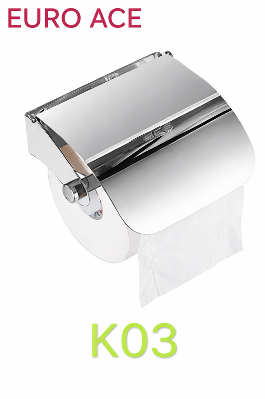 Stainless Steel Wall-Mounted Toilet Paper Holder with Cover