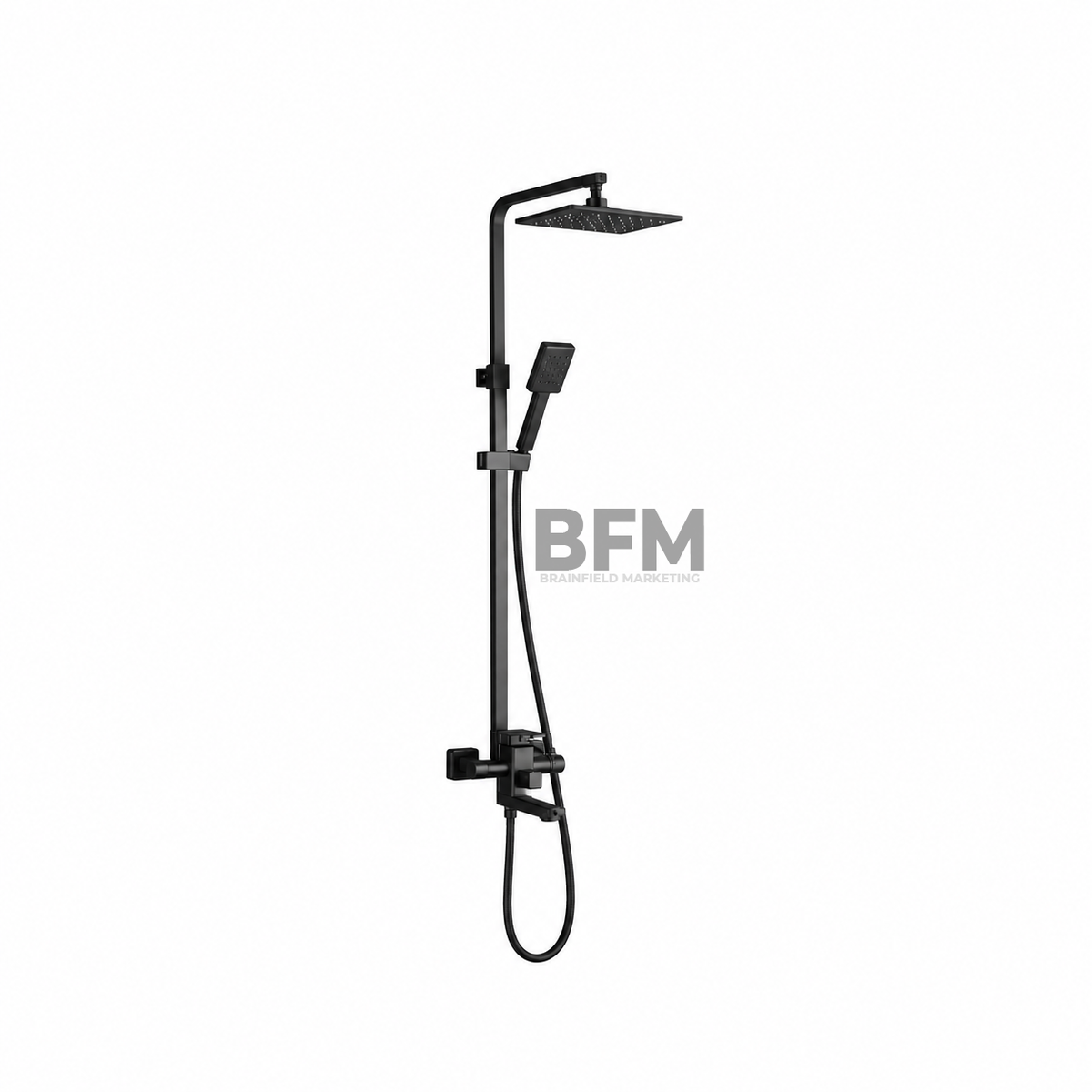 Stainless Steel Bathroom Shower Set with Handheld Shower and Wall Mount