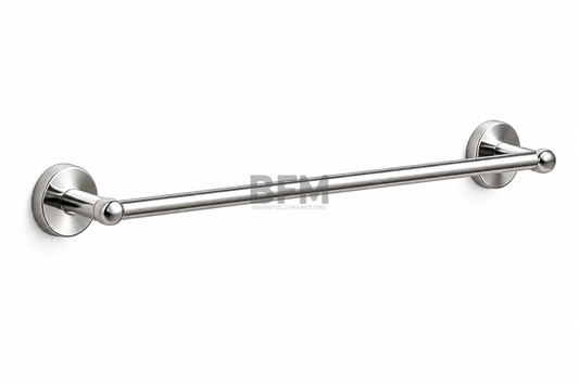 Stainless Steel Wall-Mounted Towel Rack with Shelf and Hanging Bar
