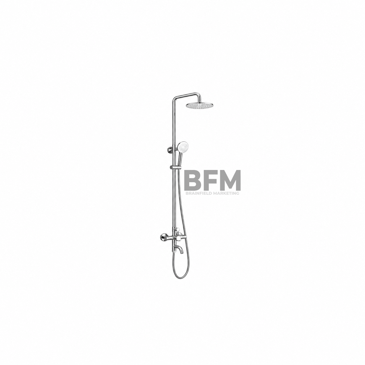 Stainless Steel Bathroom Shower Set with Handheld Shower and Wall Mount