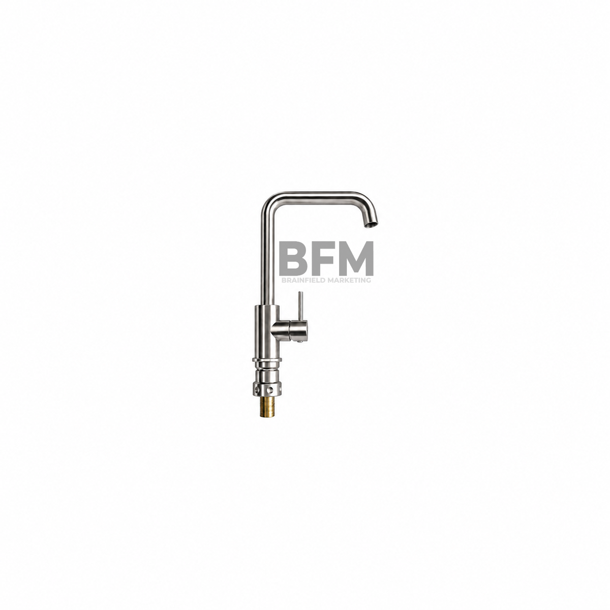 Stainless Steel Single Lever Kitchen Sink Faucet with Gooseneck Spout