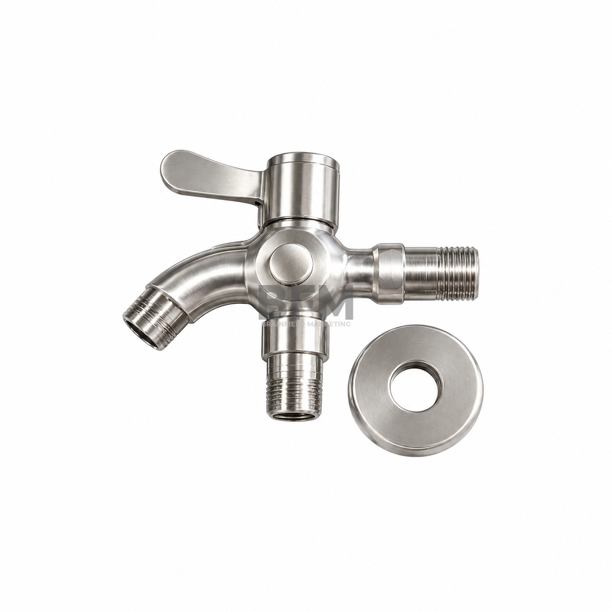 Stainless Steel Bathroom Faucet and Bib Tap Set for Sink and Toilet Use