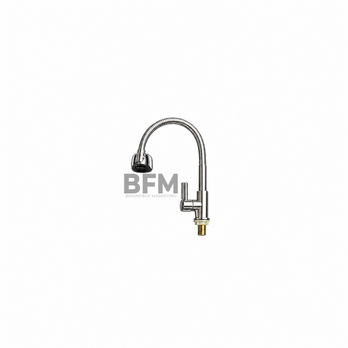 Stainless Steel Single Lever Kitchen Sink Faucet with Gooseneck Spout