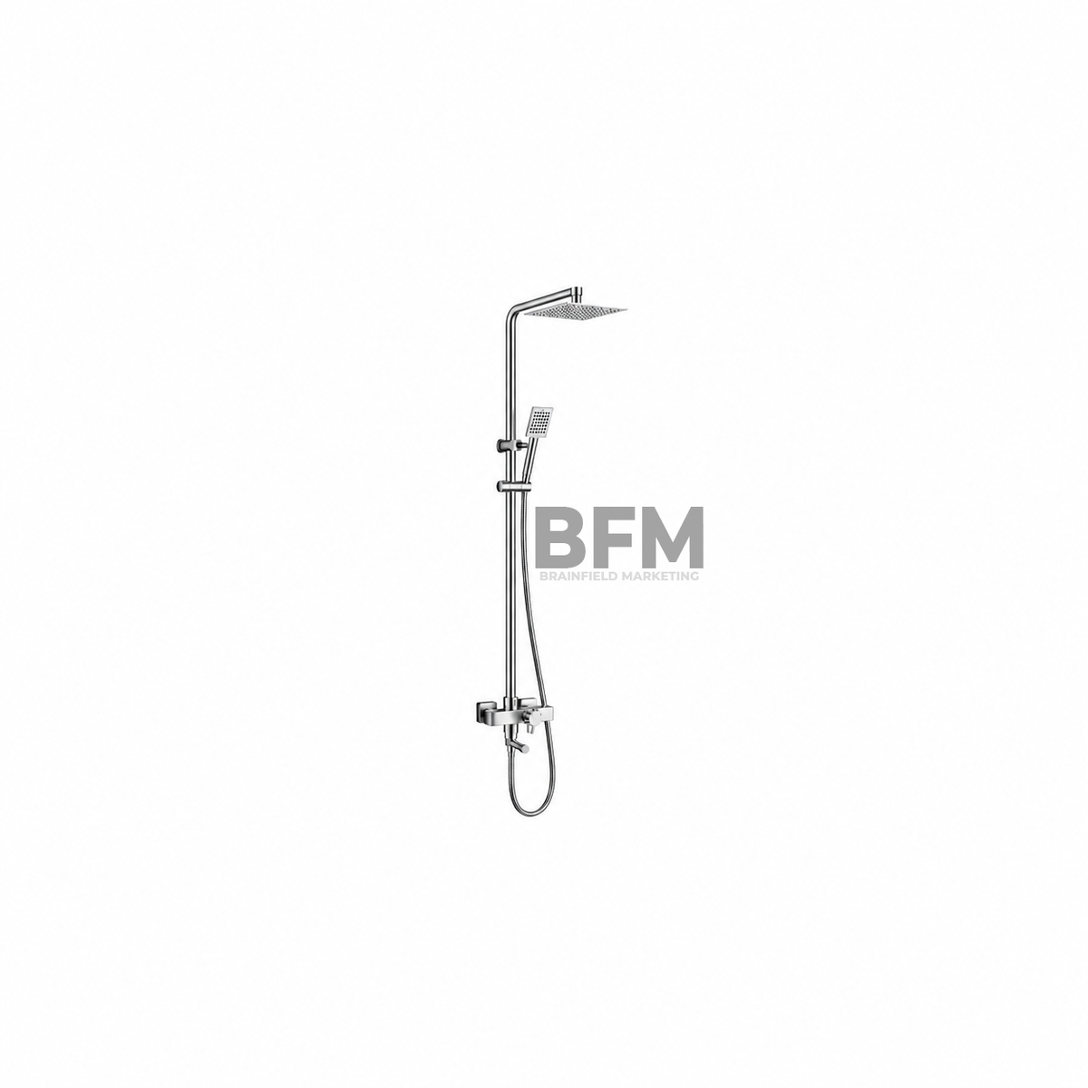 Stainless Steel Bathroom Shower Set with Handheld Shower and Wall Mount