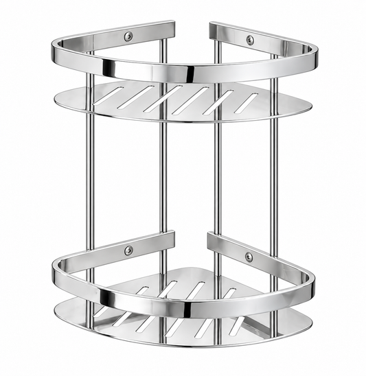 Stainless Steel Wall-Mounted Bathroom Storage Shelf for Shower and Toiletries