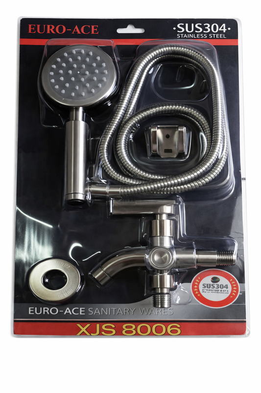 Stainless Steel Bathroom Shower Set with Handheld Shower and Wall Mount