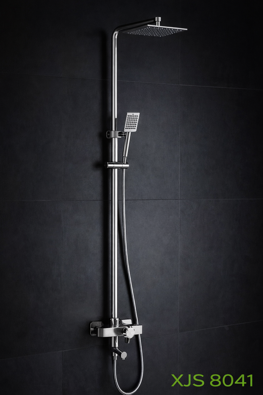 Stainless Steel Bathroom Shower Set with Handheld Shower and Wall Mount