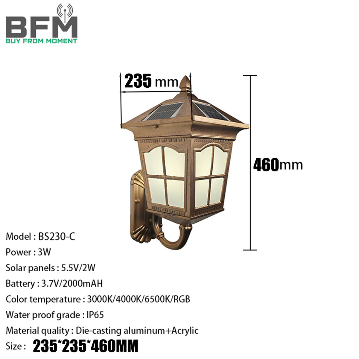 Solar light BS-ZS200-C / BS-ZS230-C